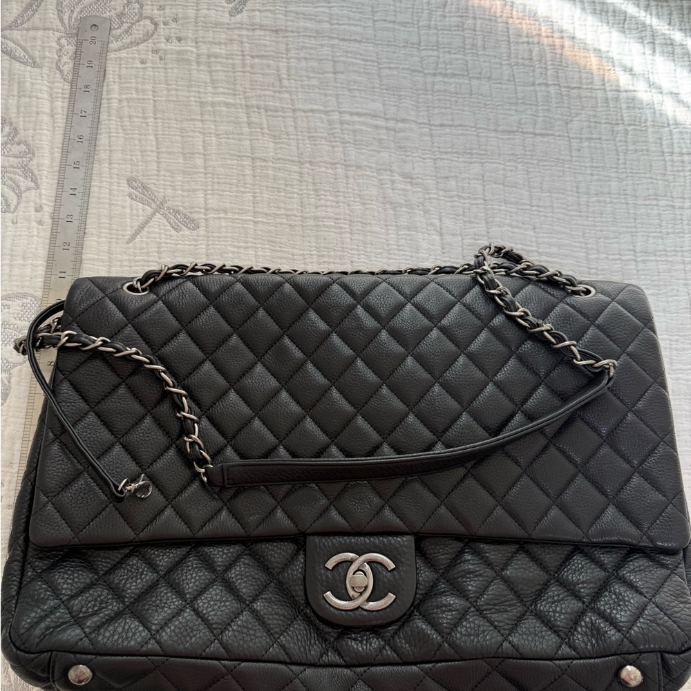 Black Quilted Leather Shoulder Bag